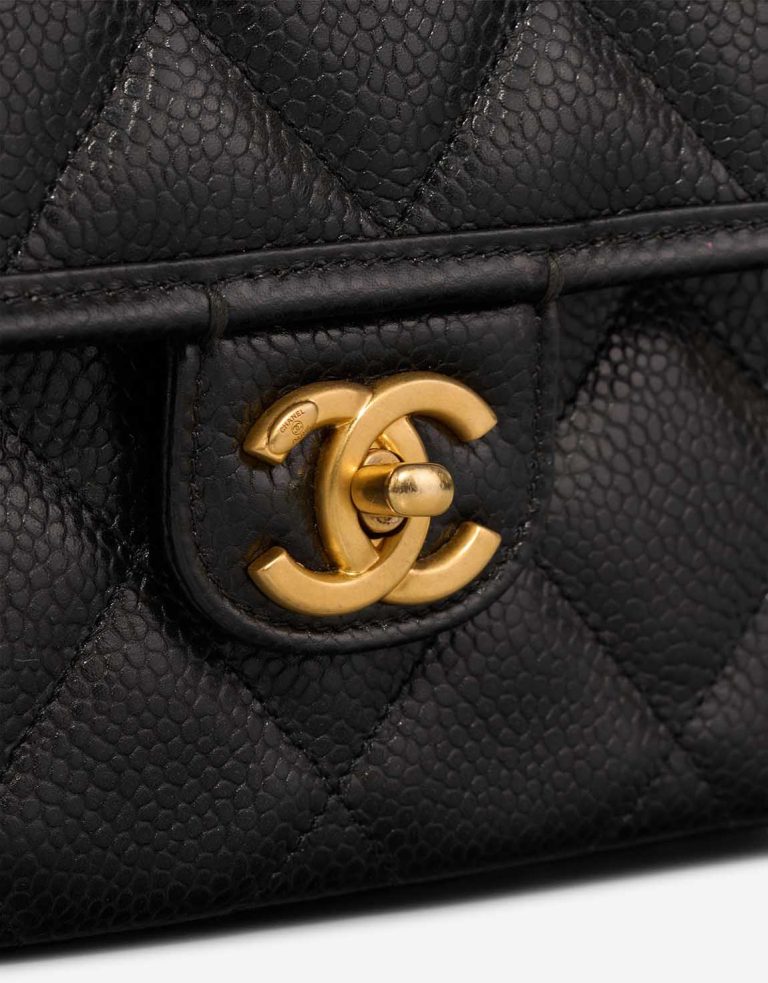 Chanel Timeless Backpack Caviar Black Closing System | Sell your designer bag