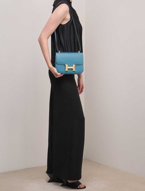 Hermès Constance 24 Epsom Bleu Jean on Model | Sell your designer bag