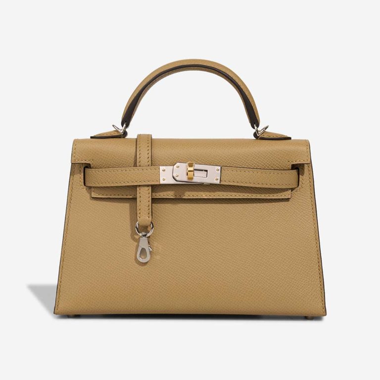 Hermès Kelly Mini Epsom Poussière Electrum Front | Sell your designer bag