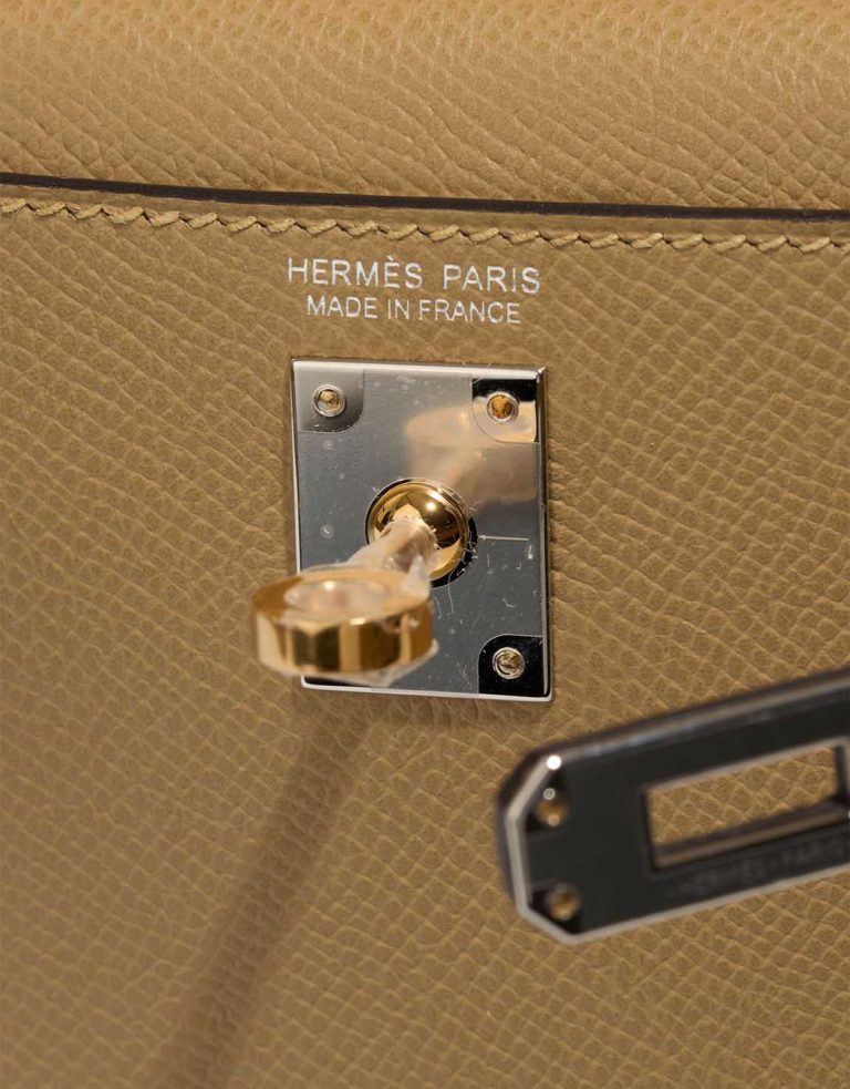 Hermès Kelly Mini Epsom Poussière Electrum Logo | Sell your designer bag