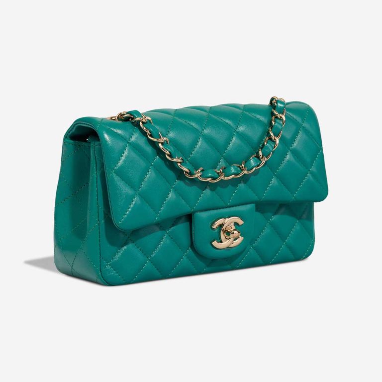 Chanel Timeless Mini Rectangular Lamb Turquoise | Sell your designer bag