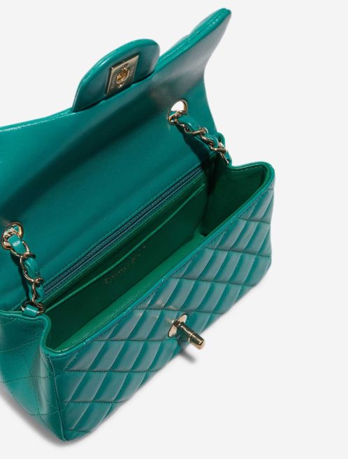 Chanel Timeless Mini Rectangular Lamb Turquoise Inside | Sell your designer bag
