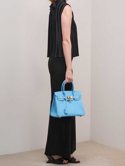 Hermès Birkin 30 Epsom Céleste on Model | Sell your designer bag