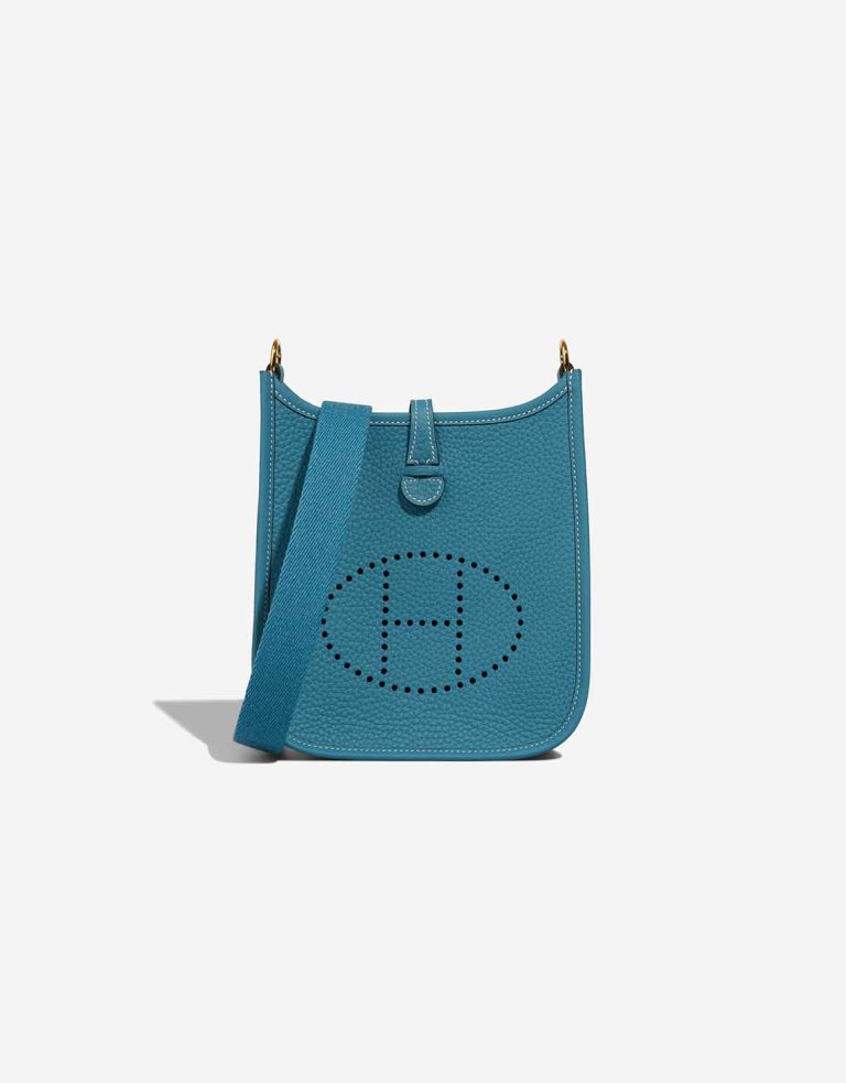 Hermès Evelyne 16 Taurillon Clémence New Bleu Jean Front | Sell your designer bag
