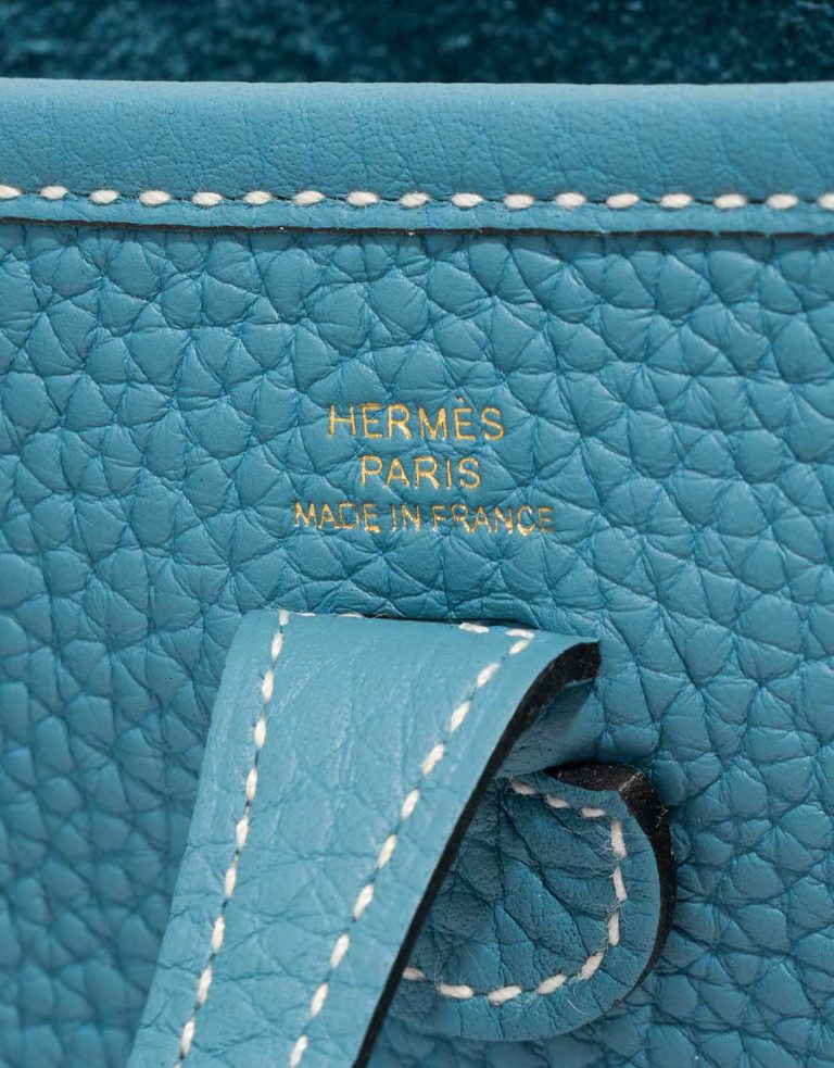 Hermès Evelyne 16 Taurillon Clémence New Bleu Jean Logo | Sell your designer bag