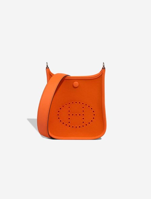 Hermès Néo Evelyne 16 Canvas / Swift Feu / Jaune d'Or Front | Sell your designer bag