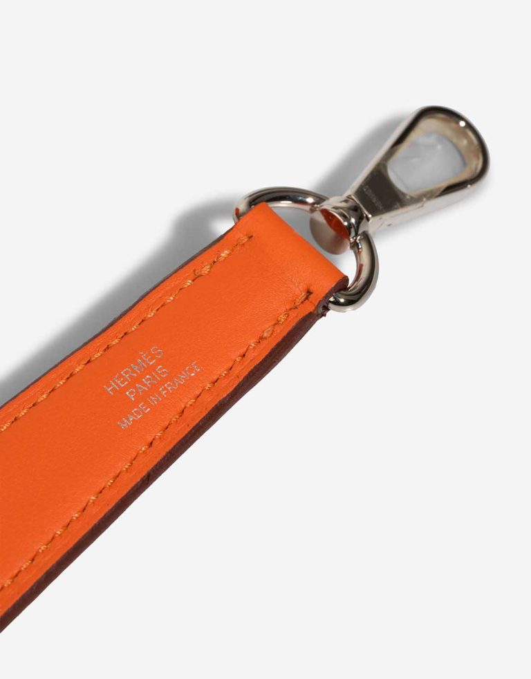 Hermès Néo Evelyne 16 Canvas / Swift Feu / Jaune d'Or Signs of wear | Sell your designer bag