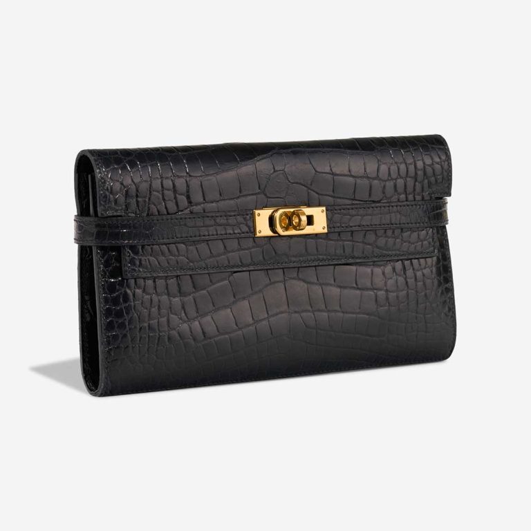 Hermès Kelly Long Wallet Alligator Mississippi Black | Sell your designer bag