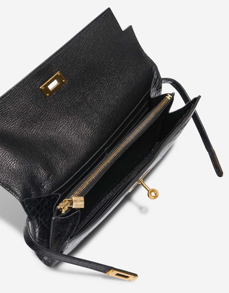Hermès Kelly Long Wallet Alligator Mississippi Black Inside | Sell your designer bag