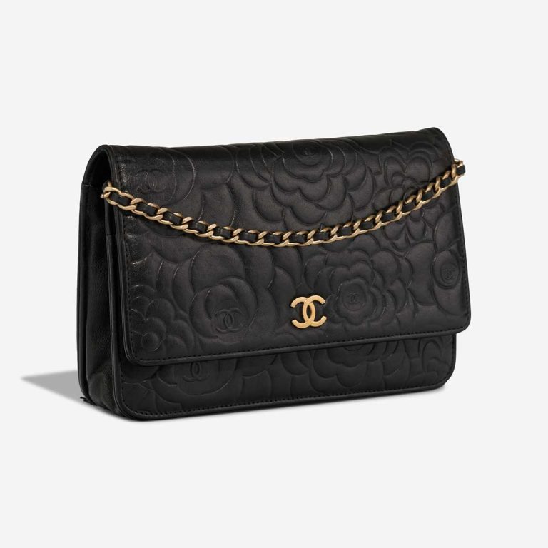 Chanel Wallet On Chain Camellia Lamb Black | Sell your designer bag