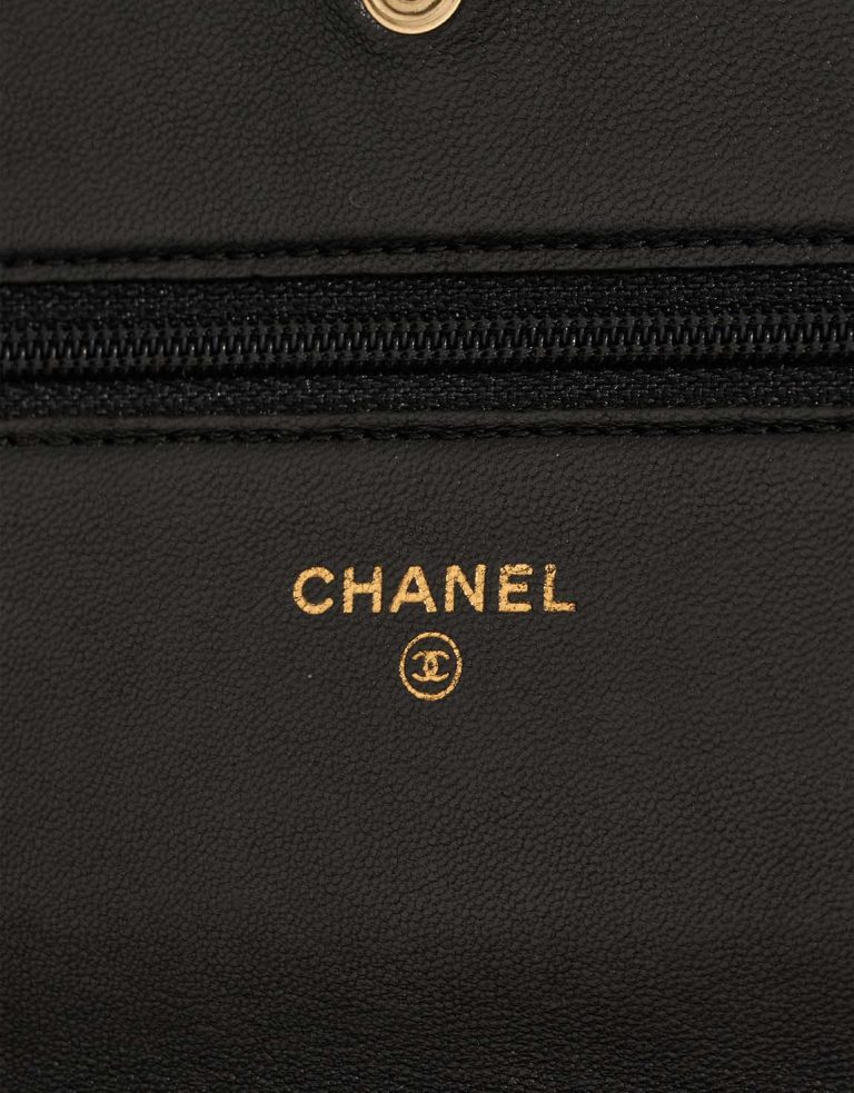 Chanel Wallet On Chain Camellia Lamb Black Logo | Sell your designer bag