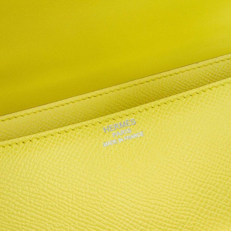Hermès Constance Elan Epsom Lime Front | Sell your designer bag