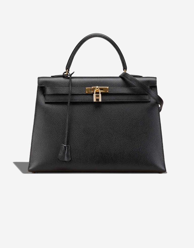 Hermès Kelly 35 Ardennes Black Front | Sell your designer bag