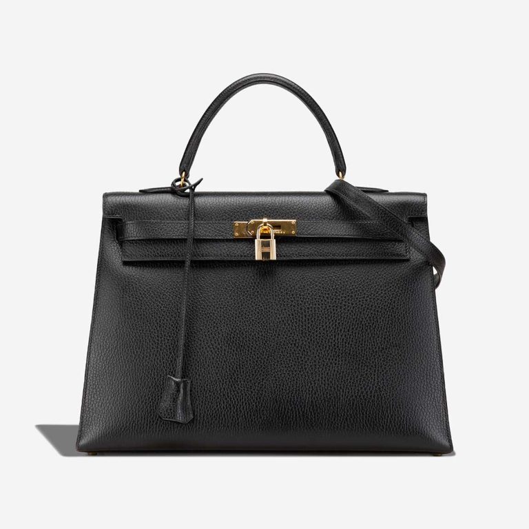 Hermès Kelly 35 Ardennes Black Front | Sell your designer bag