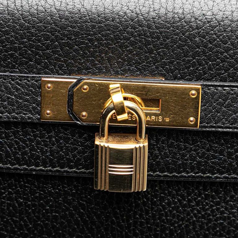 Hermès Kelly 35 Ardennes Black Front | Sell your designer bag
