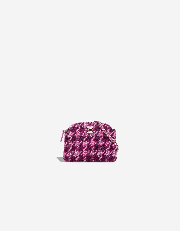 Chanel Clutch with Chain Tweed Pink / Purple Front | Sell your designer bag