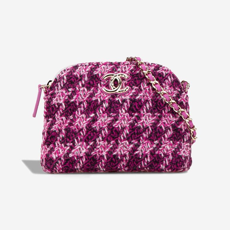 Chanel Clutch with Chain Tweed Pink / Purple Front | Sell your designer bag