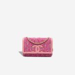 Chanel Filigree Wallet On Chain Tweed Pink Front | Sell your designer bag