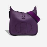 Hermès Evelyne 33 Taurillon Clémence Ultraviolet Front | Sell your designer bag