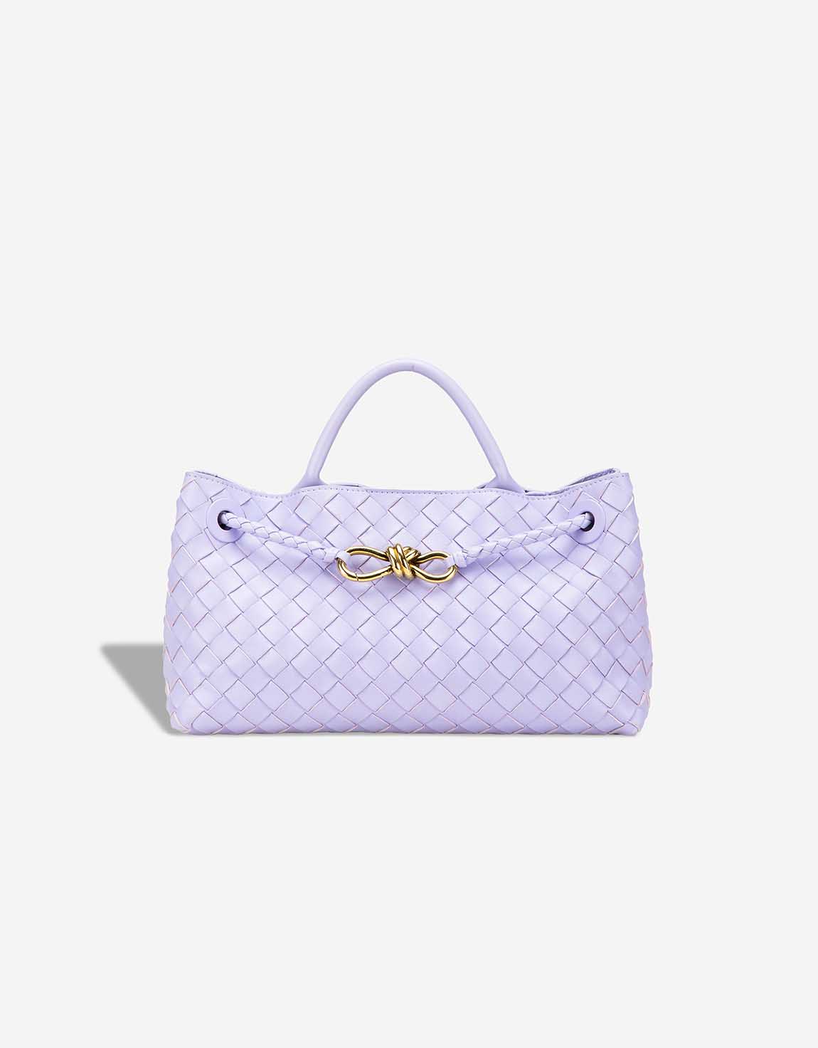 BOTTEGA VENETA 薄紫 編み込みレザー かごバッグ BOTTEGA VENETA 薄紫 編み込みレザー かごバッグ BOTTEGA VENETA 薄紫