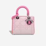 Dior Lady Medium Lamb Light Pink / Pink / Red Front | Sell your designer bag