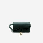Dior Saddle Belt Bag Calf Dark Green Front | Sell your designer bag