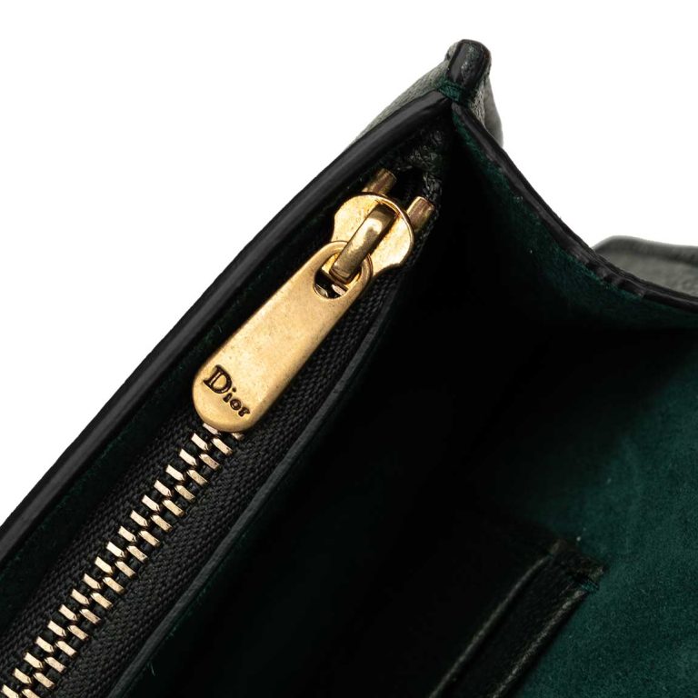Dior Saddle Belt Bag Calf Dark Green Front | Sell your designer bag