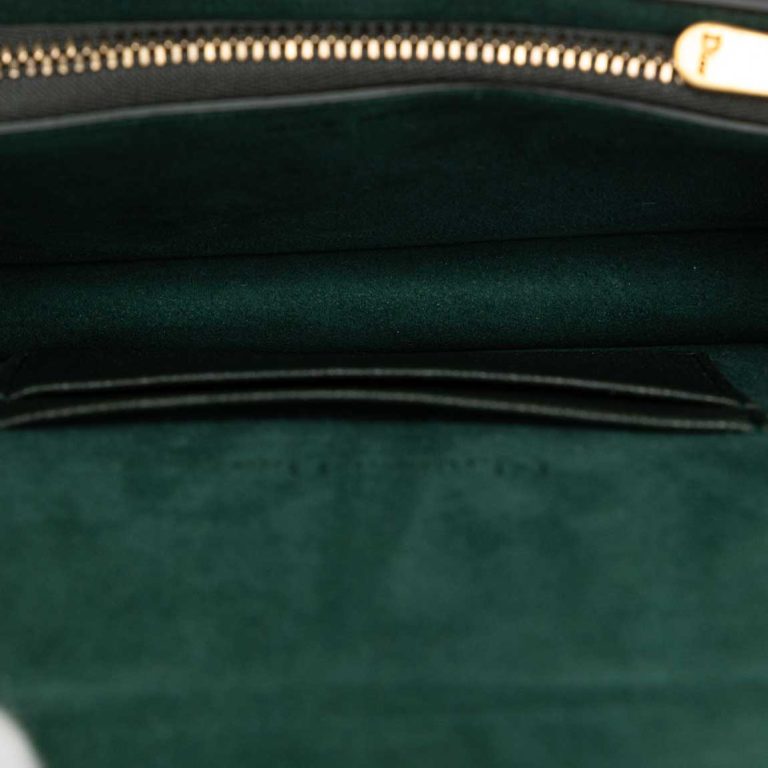 Dior Saddle Belt Bag Calf Dark Green Inside | Sell your designer bag