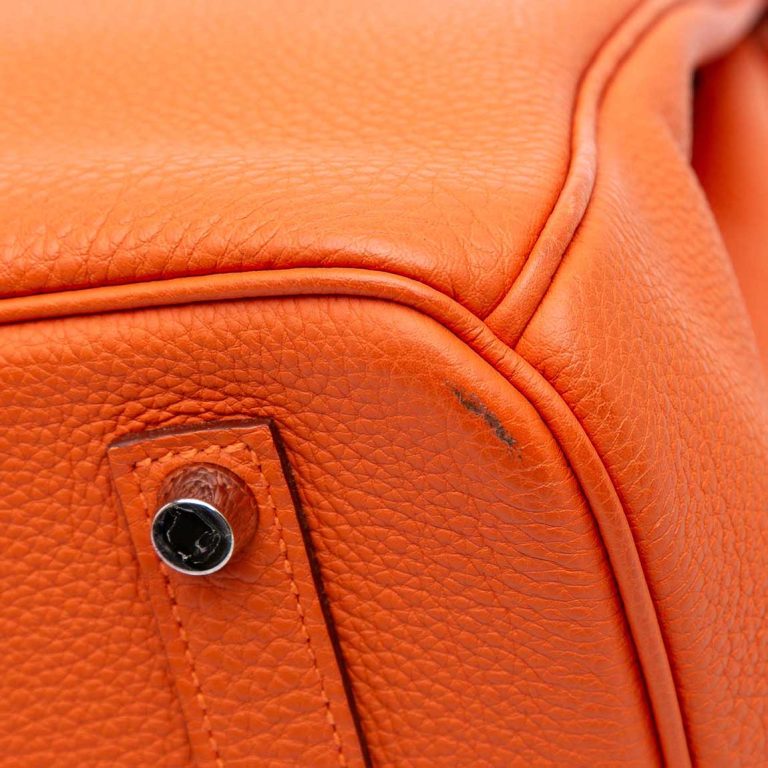 Hermès Birkin 35 Togo Orange H Signs of wear | Sell your designer bag