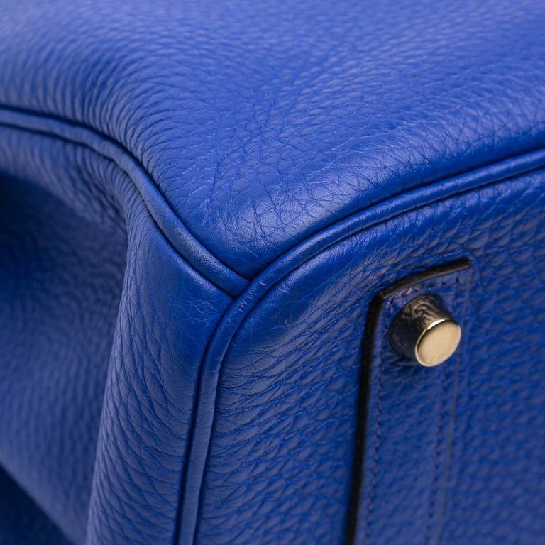Hermès Birkin 35 Togo Bleu Royal Signs of wear | Sell your designer bag