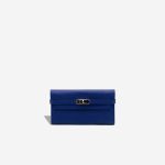 Hermès Kelly Long Wallet Epsom Bleu Électrique Front | Sell your designer bag