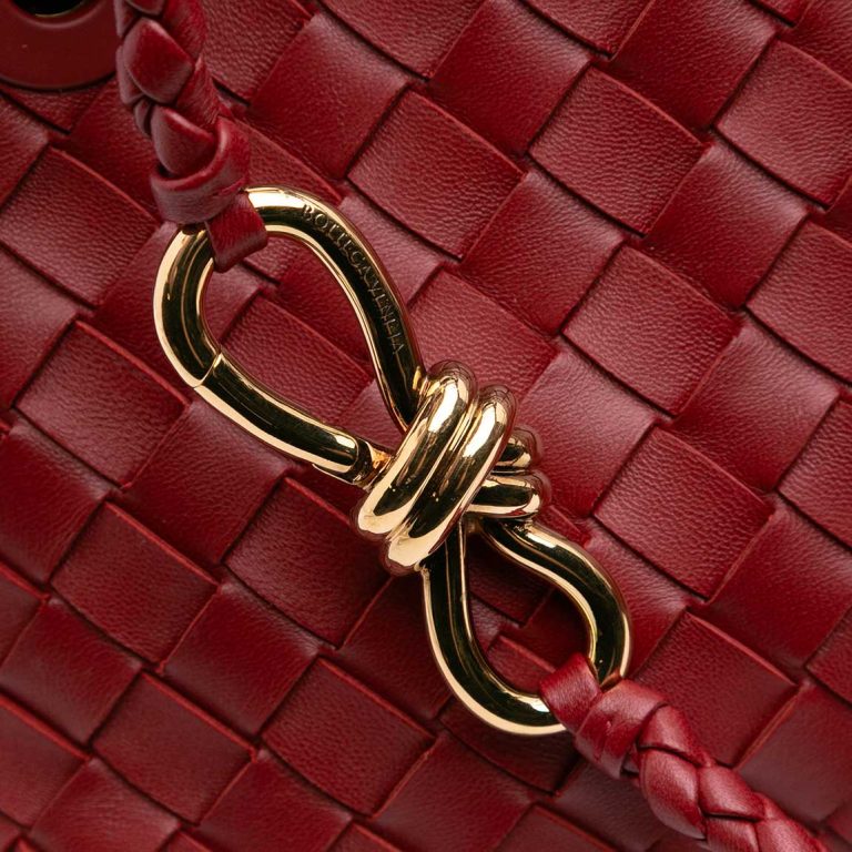 Bottega Veneta Andiamo East-West Lamb Red Signs of wear | Sell your designer bag