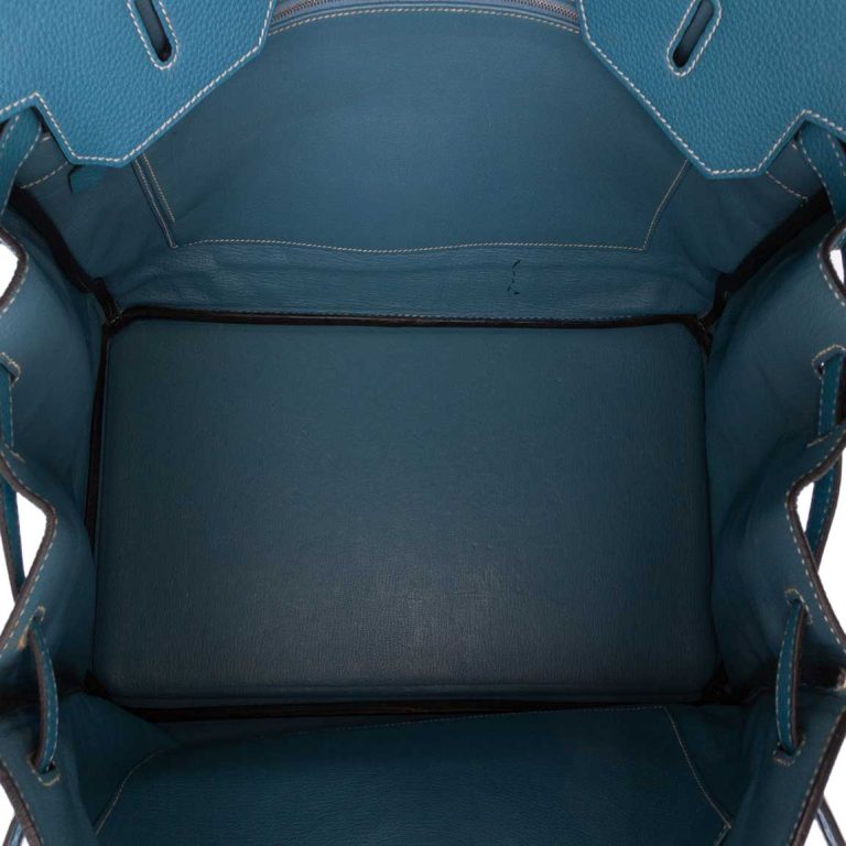 Hermès Birkin 40 Togo Bleu Izmir Inside | Sell your designer bag