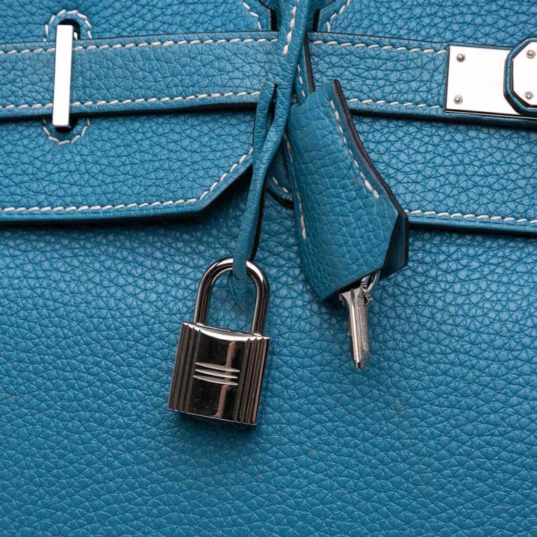 Hermès Birkin 40 Togo Bleu Izmir Signs of wear | Sell your designer bag