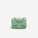 Chanel Timeless Mini Square Lamb Mint Front | Sell your designer bag