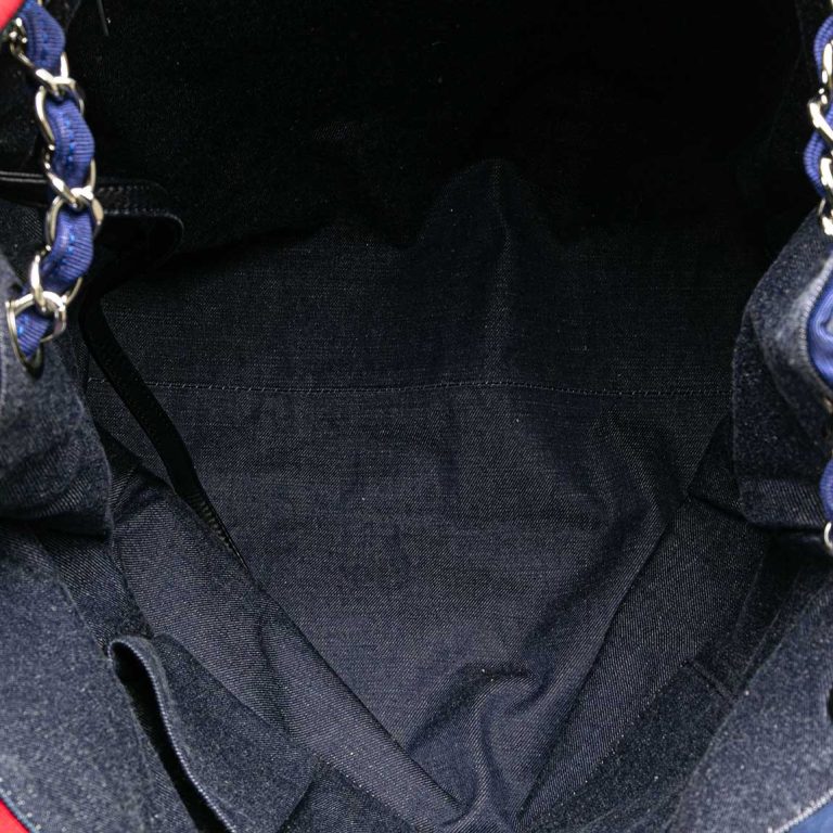 Chanel Shopper Canvas Blue / White / Red Inside | Sell your designer bag