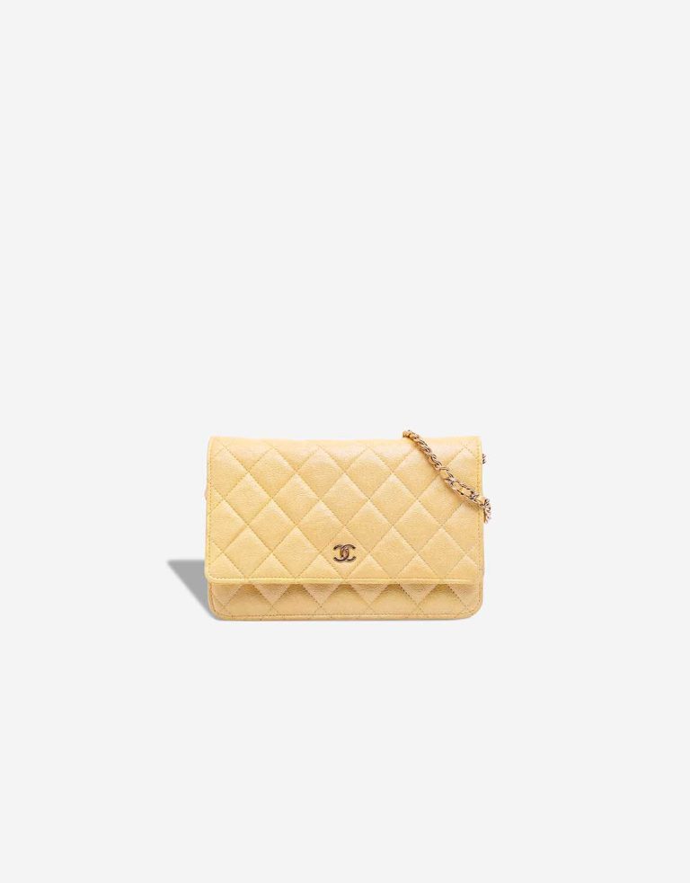 Chanel Timeless Wallet Caviar Yellow Front | Sell your designer bag