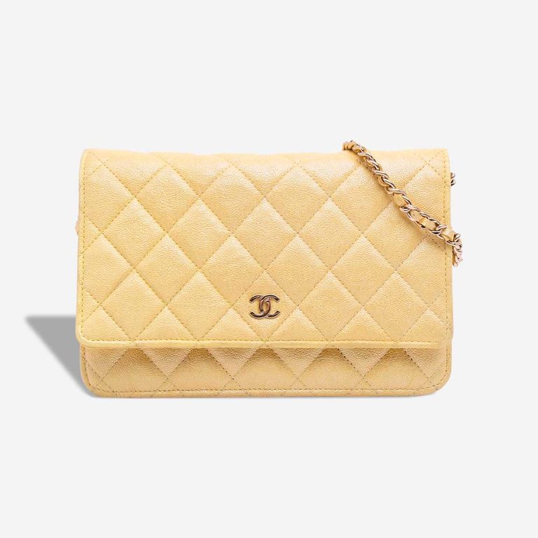 Chanel Timeless Wallet Caviar Yellow Front | Sell your designer bag