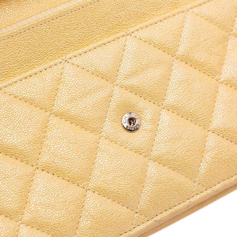 Chanel Timeless Wallet Caviar Yellow Front | Sell your designer bag