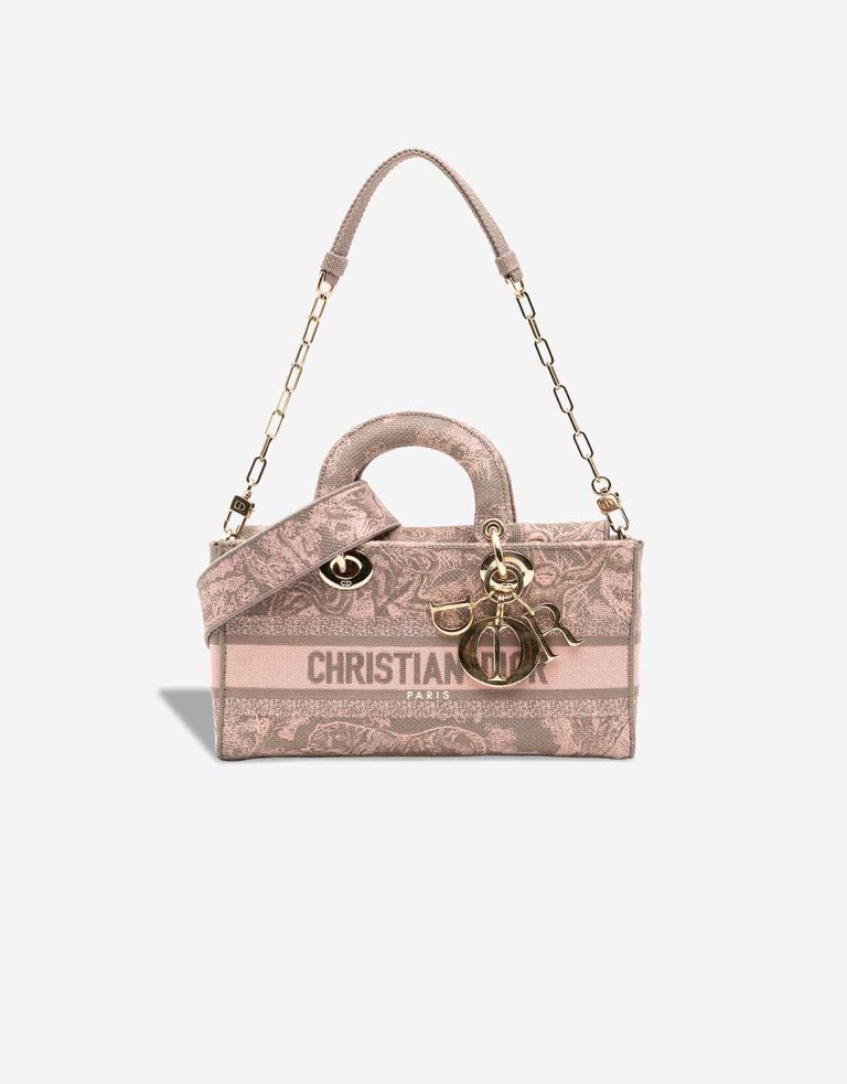 Dior Lady D-Joy Medium Canvas Rose Front | Sell your designer bag