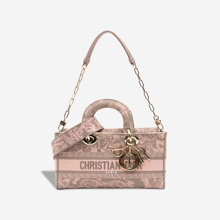 Dior Lady D-Joy Medium Canvas Rose Front | Sell your designer bag