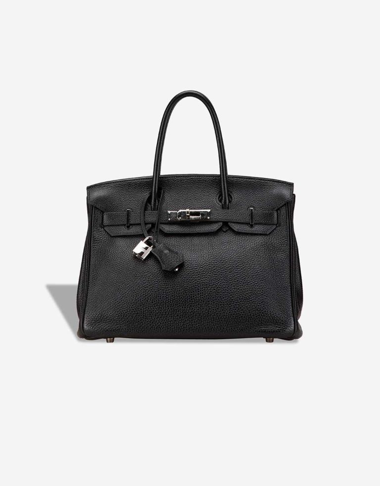 Hermès Birkin 30 Clémence Black Front | Sell your designer bag