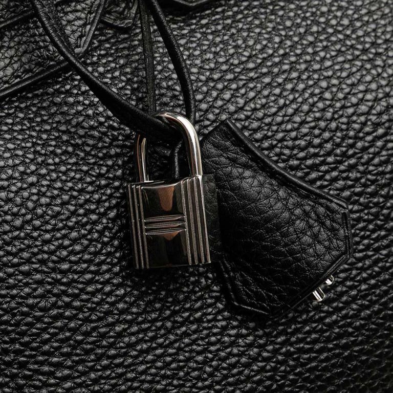 Hermès Birkin 30 Clémence Black Front | Sell your designer bag
