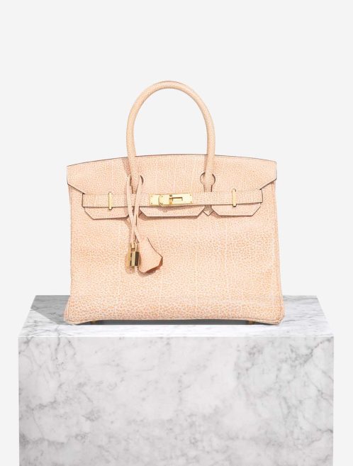 Hermès Birkin 30 Buffalo Dalmatian Orange H / White Front | Sell your designer bag
