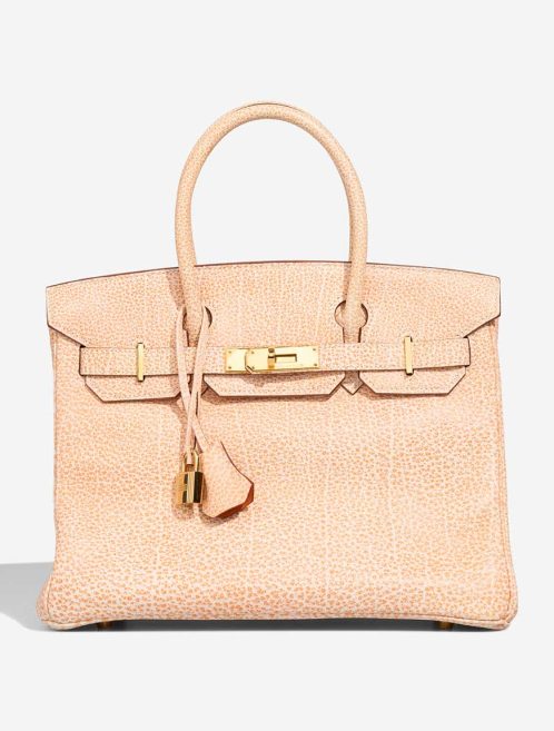 Hermès Birkin 30 Buffalo Dalmatian Orange H / White Front | Sell your designer bag