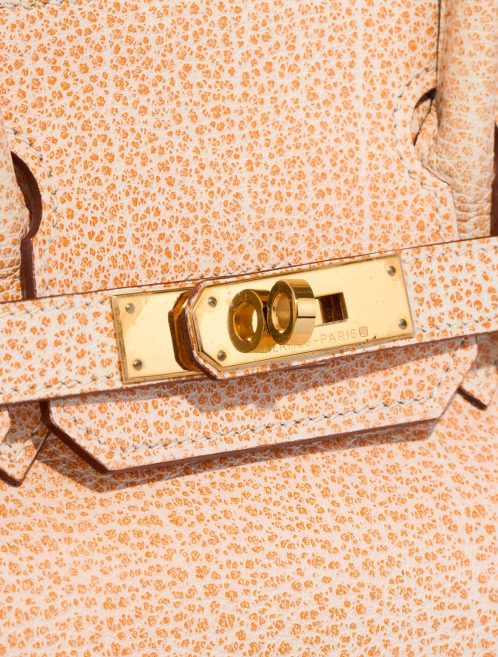 Hermès Birkin 30 Buffalo Dalmatian Orange H / White Closing System | Sell your designer bag