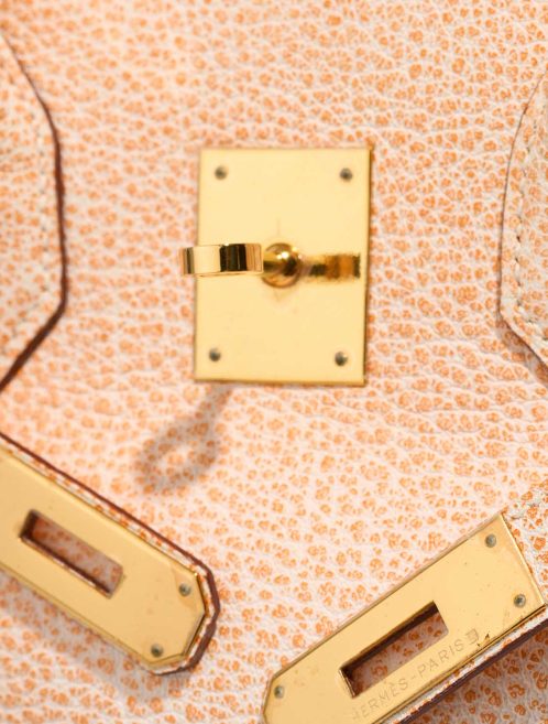 Hermès Birkin 30 Buffalo Dalmatian Orange H / White Signs of wear | Sell your designer bag