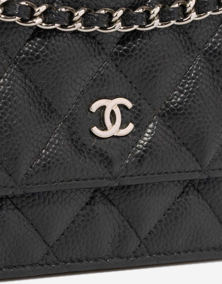 Chanel Wallet On Chain Caviar Black Closing System | Sell your designer bag