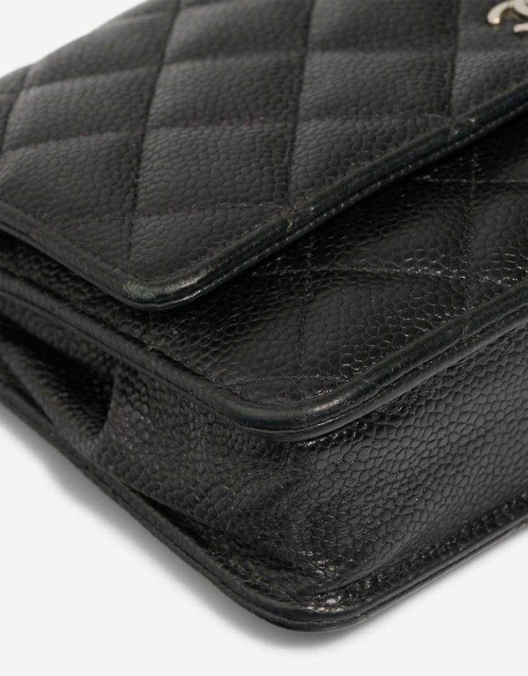 Chanel Wallet On Chain Caviar Black Signs of wear | Sell your designer bag