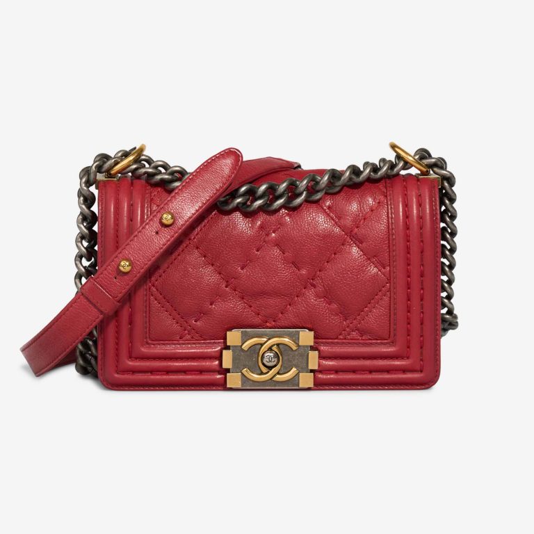 Chanel Boy Small Calf Red Front | Sell your designer bag